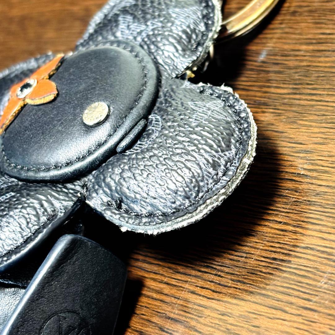 【レア】ルイヴィトン チャーム MP1998 モノグラム ブラック 花 フラワー