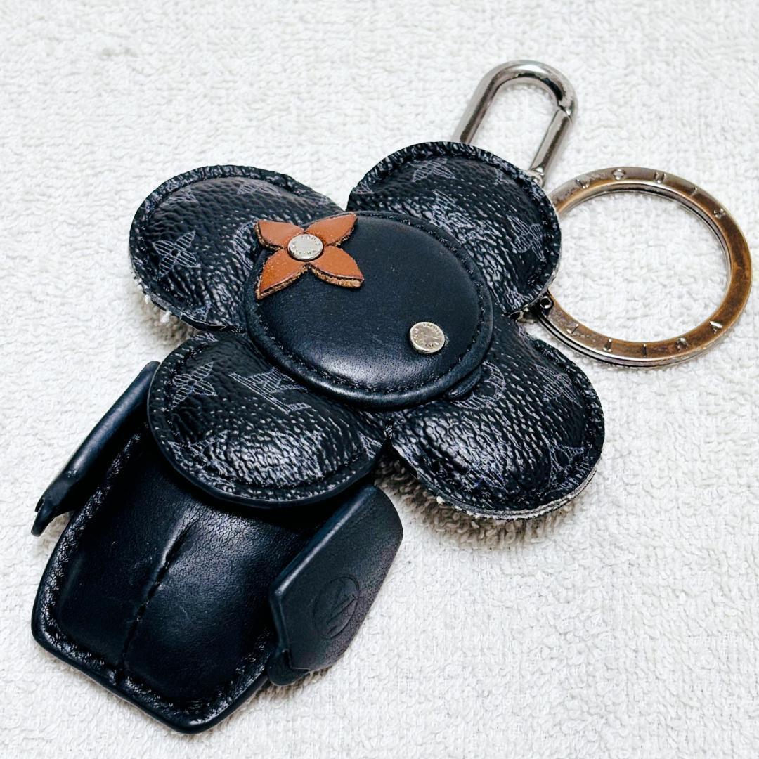 【レア】ルイヴィトン チャーム MP1998 モノグラム ブラック 花 フラワー