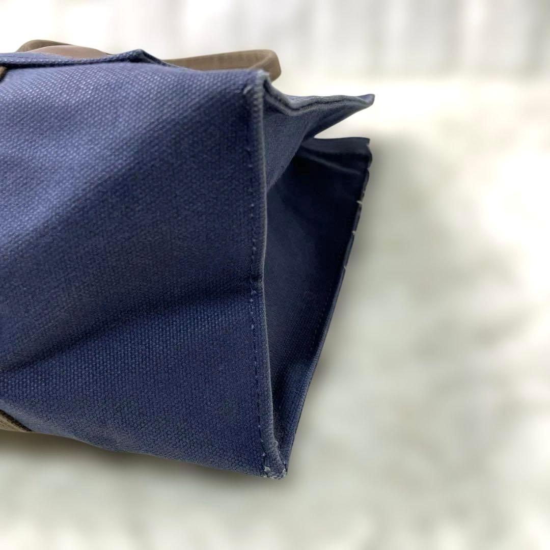 美品✨ 犬印鞄製作所 A4可 キャンバストート中 ネイビー