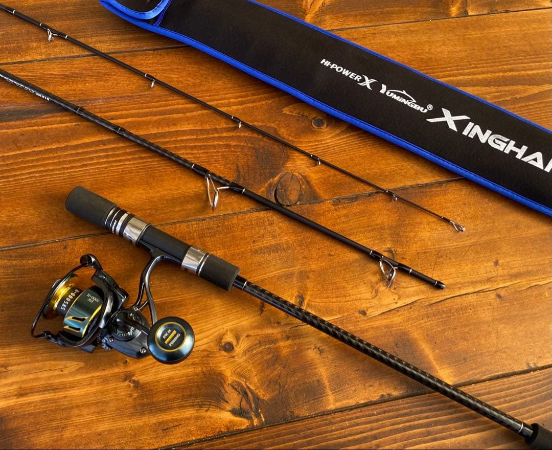 ジギングセット　5000番リール　3Pパックロッド　スロージギング　スピニング