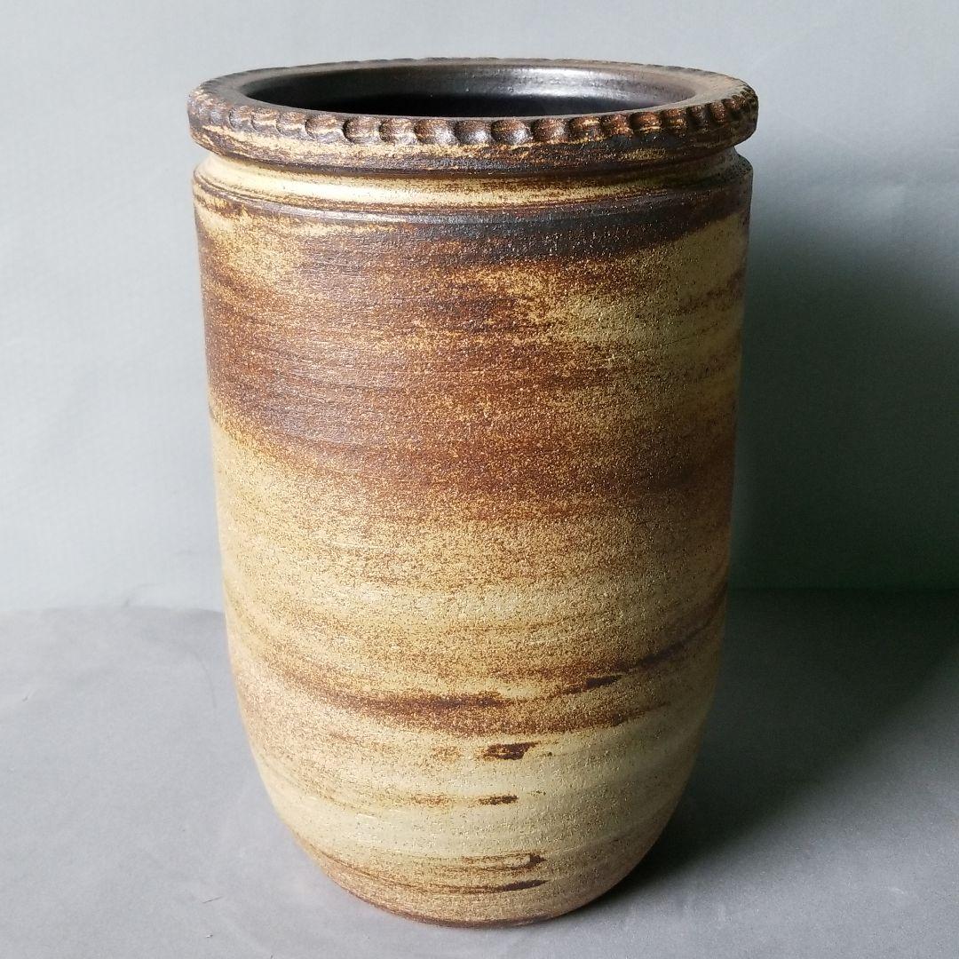 お値下げしました⤵信楽焼　傘立て 刷毛目 高さ４７cm