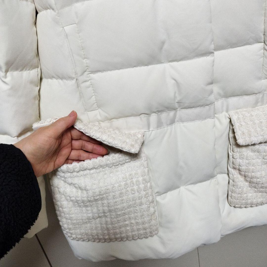 お値引き☆ラクーンファーダウンジャケット　M〜L オフホワイト