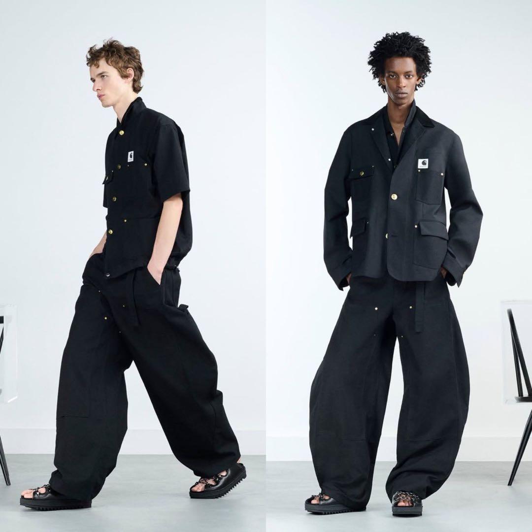 【26ss、サイズ2】sacai × carhartt Duck Shirt