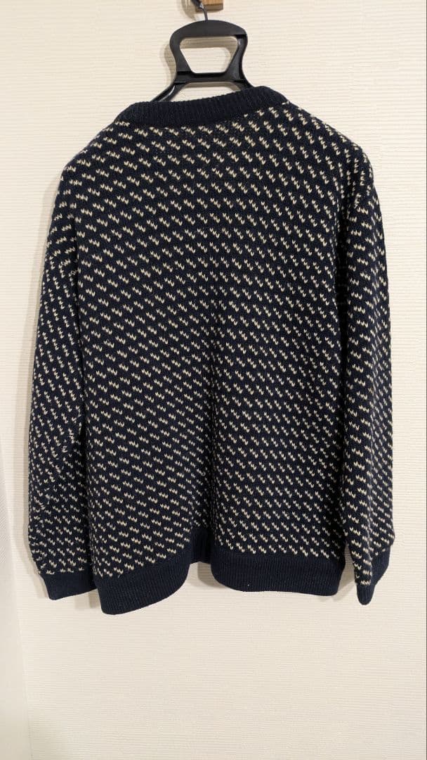 L.L.Bean バーズアイニット　カーディガン　Lサイズ　ノルウェー製