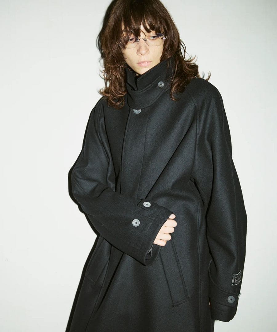 メゾンスペシャル Super140 Melton Balmachan Coat