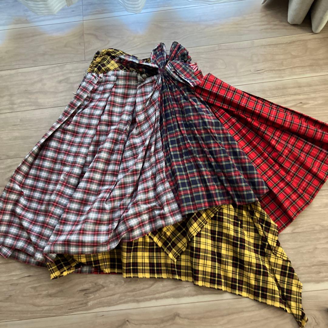 コムデギャルソン　変形チェックスカート