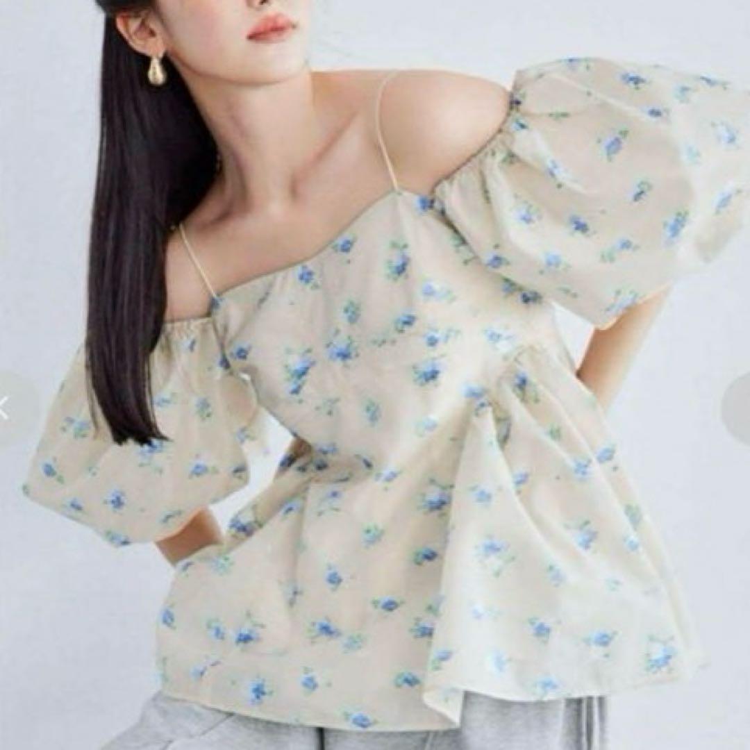 3way シアージャガードぺプラムトップス