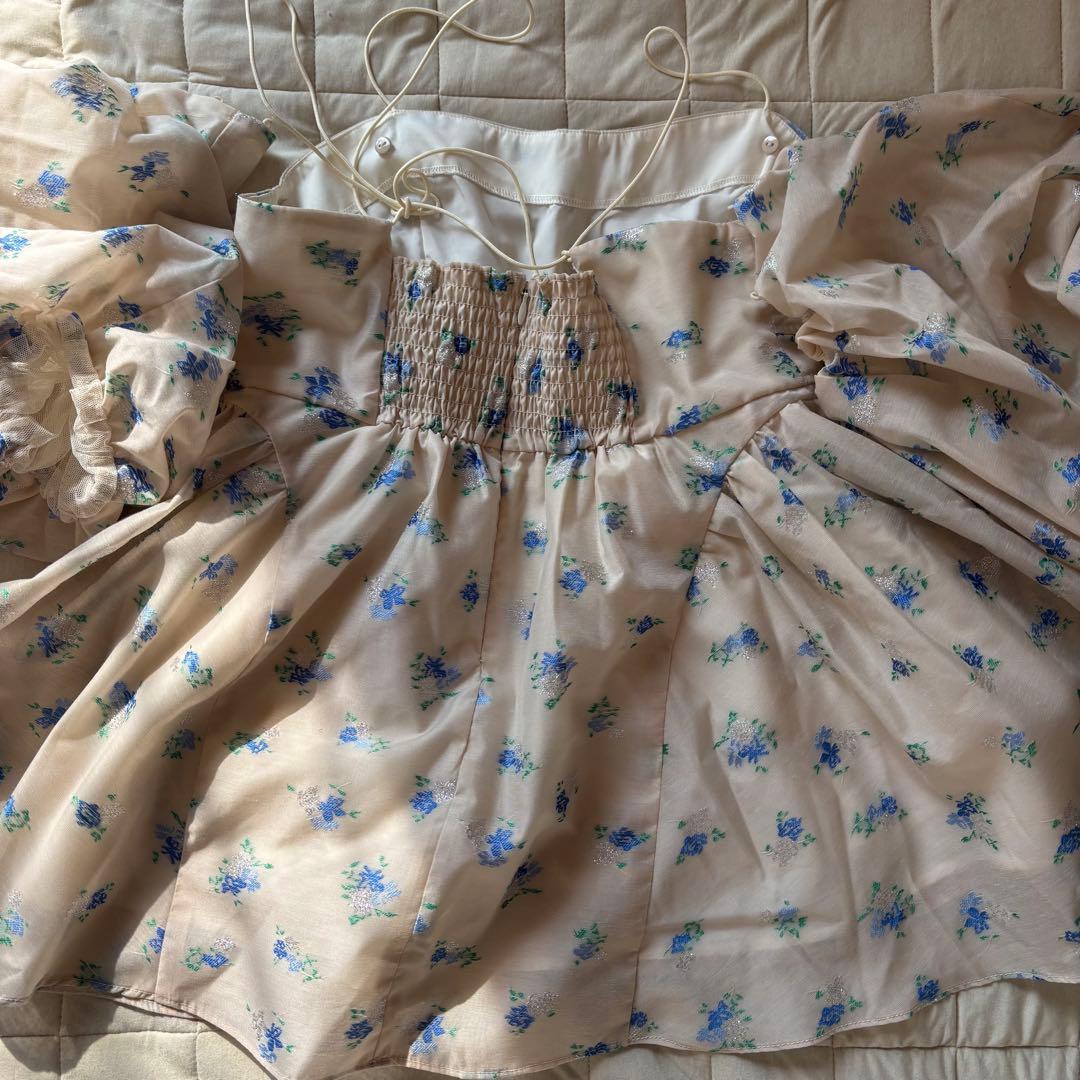 3way シアージャガードぺプラムトップス