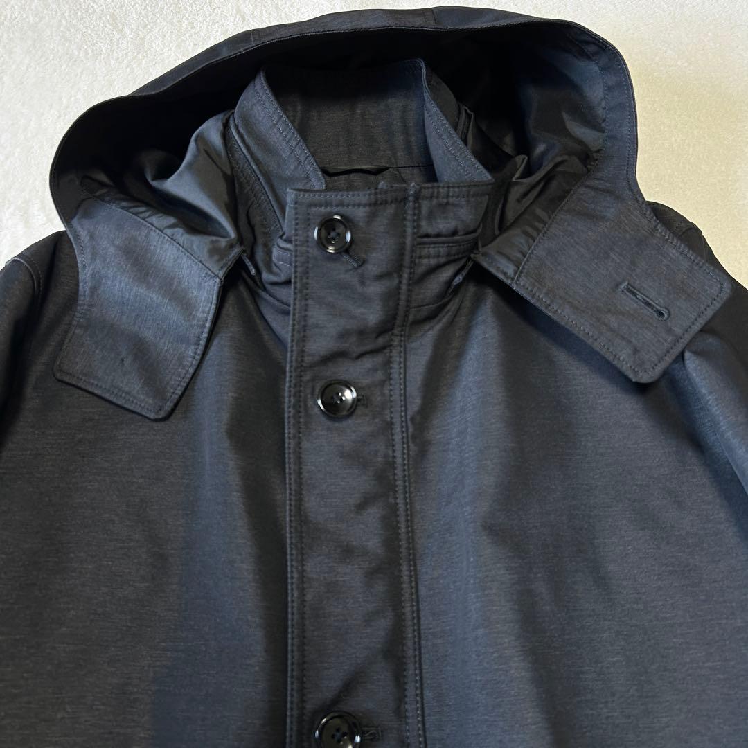 極美品 ダーバン スタンドカラー ダウンライナー ステンカラーコートLフード比翼