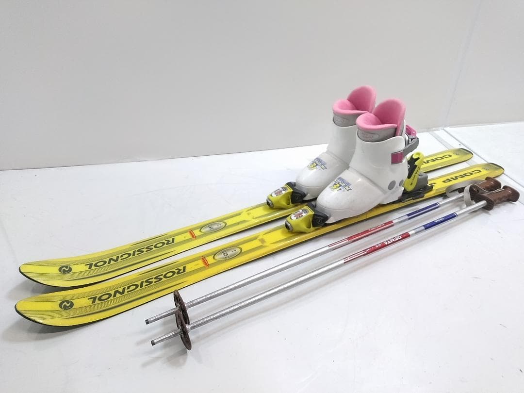ジュニアスキー4点セット ロシニョール 130cm ブーツ 22cm ◇