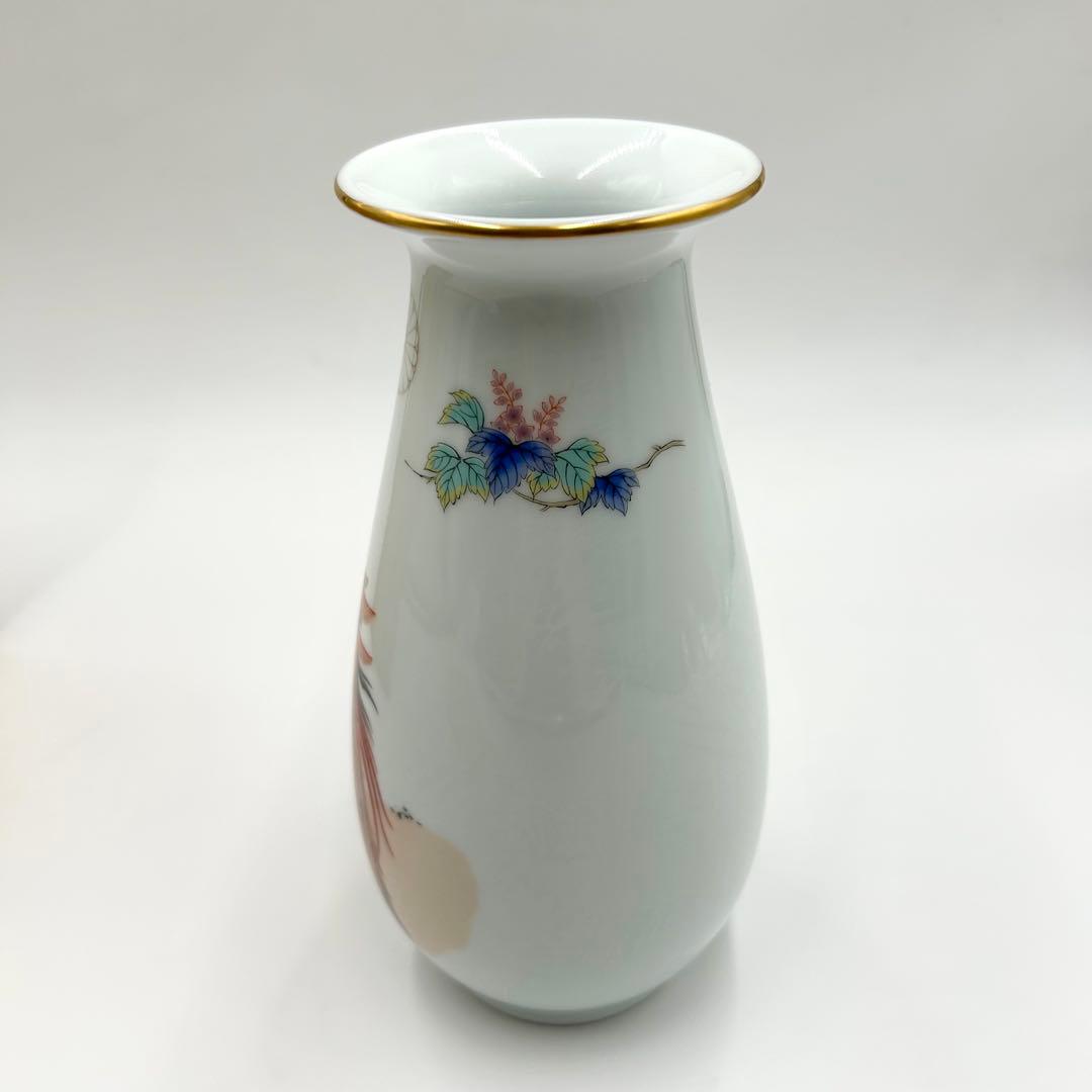 鳳凰絵花瓶 深川製磁 宇佐神宮奉幣祭記念品【未使用保管品】