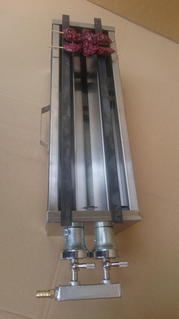 焼鳥コンロ 値下げ1 プロパンガス 2本バーナー 日本製 やきとり 串焼き鳥