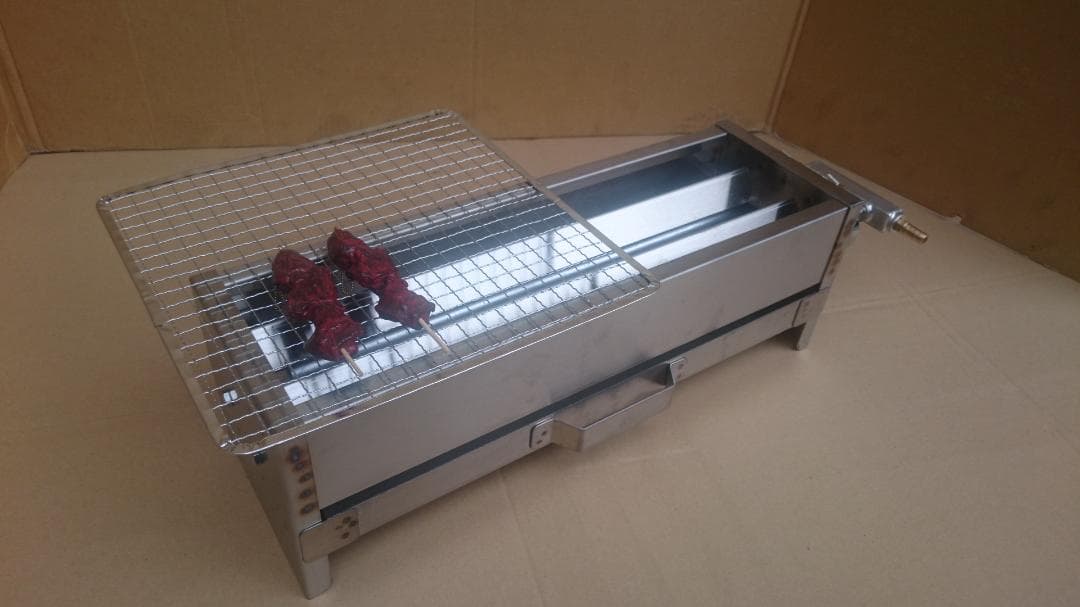 焼鳥コンロ 値下げ1 プロパンガス 2本バーナー 日本製 やきとり 串焼き鳥