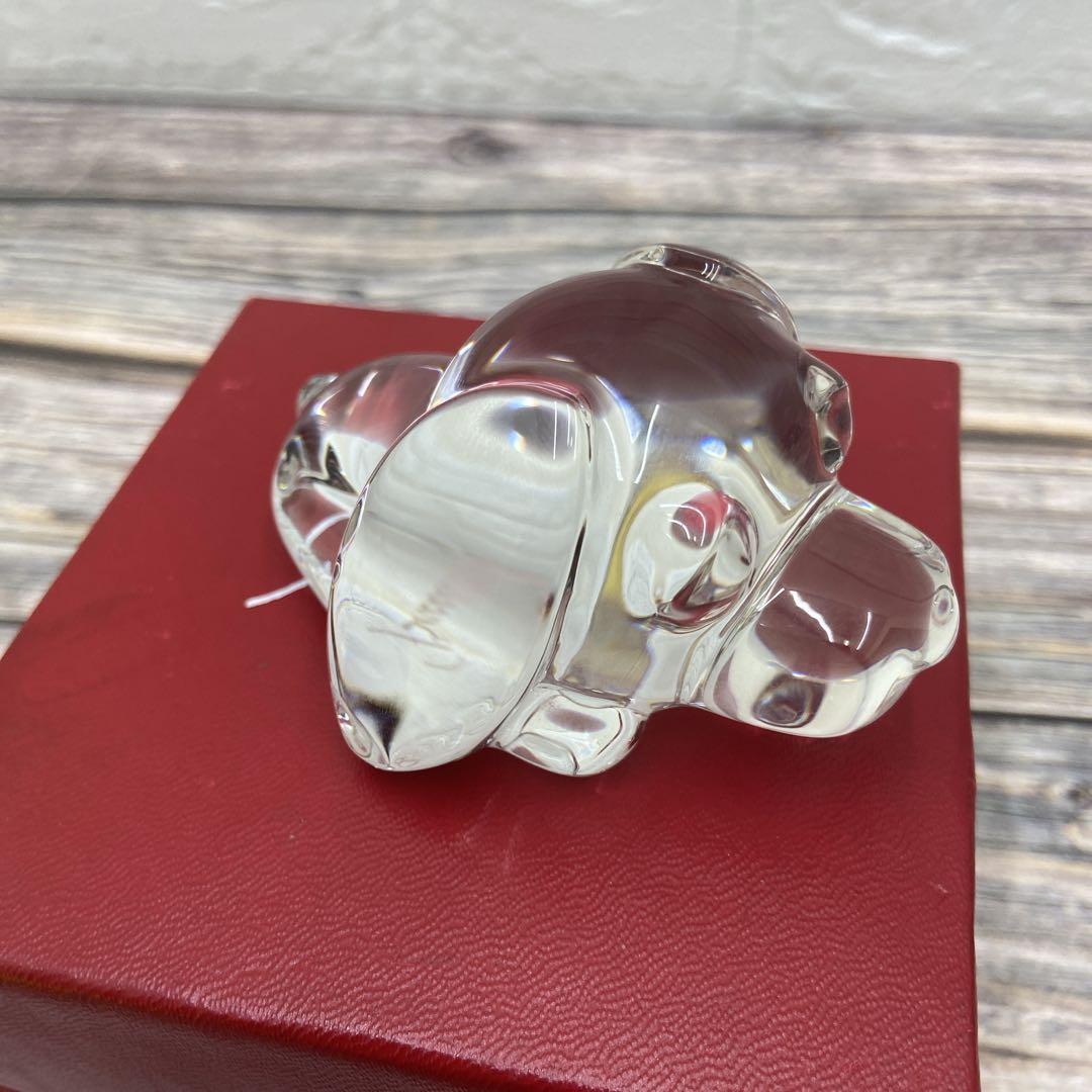 【美品】バカラ　お茶犬　伊藤園　犬　ドッグ　箱付き　クリスタルオブジェ