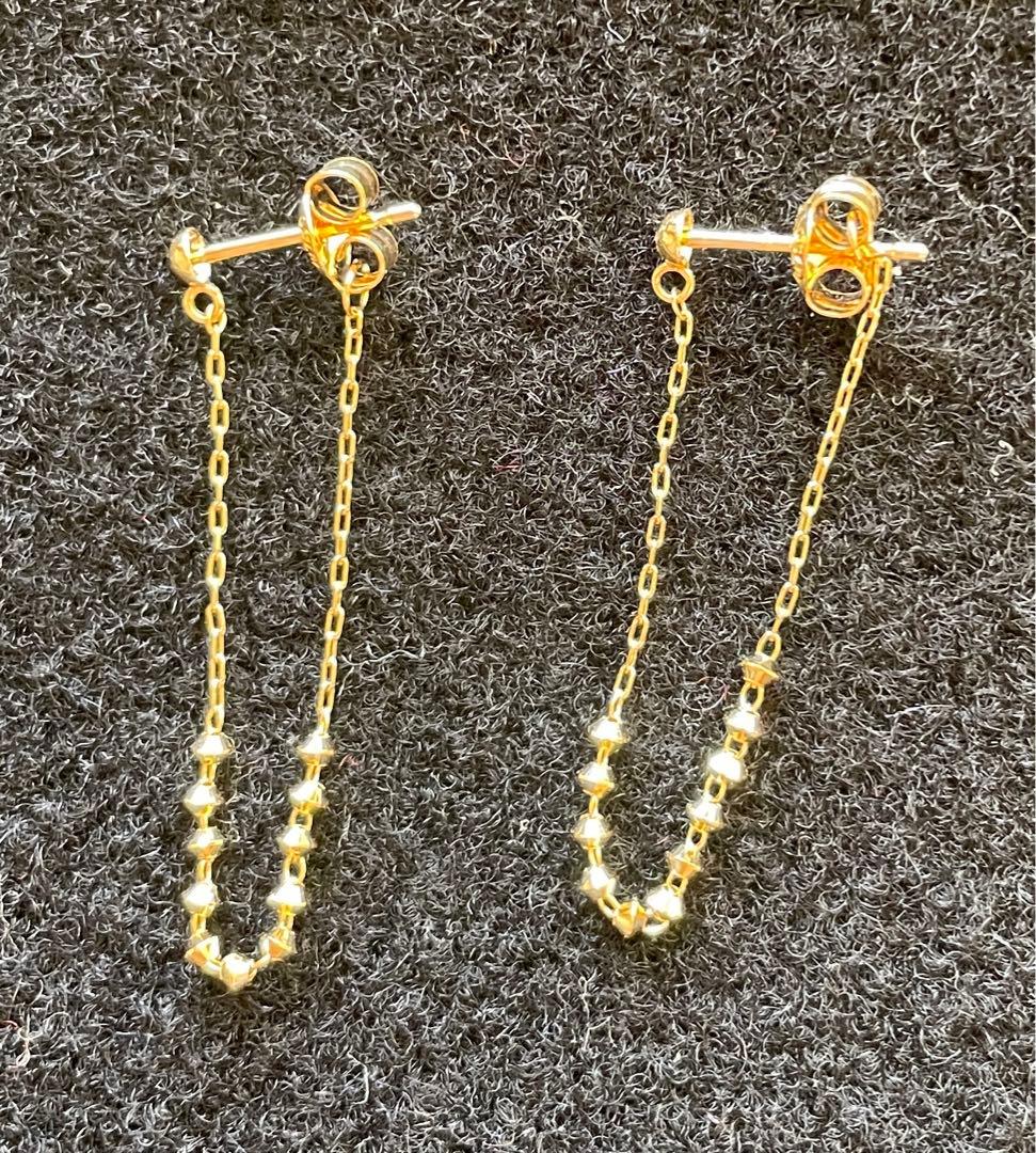 AHKAH ミモザ ピアス 18Kイエローゴールド