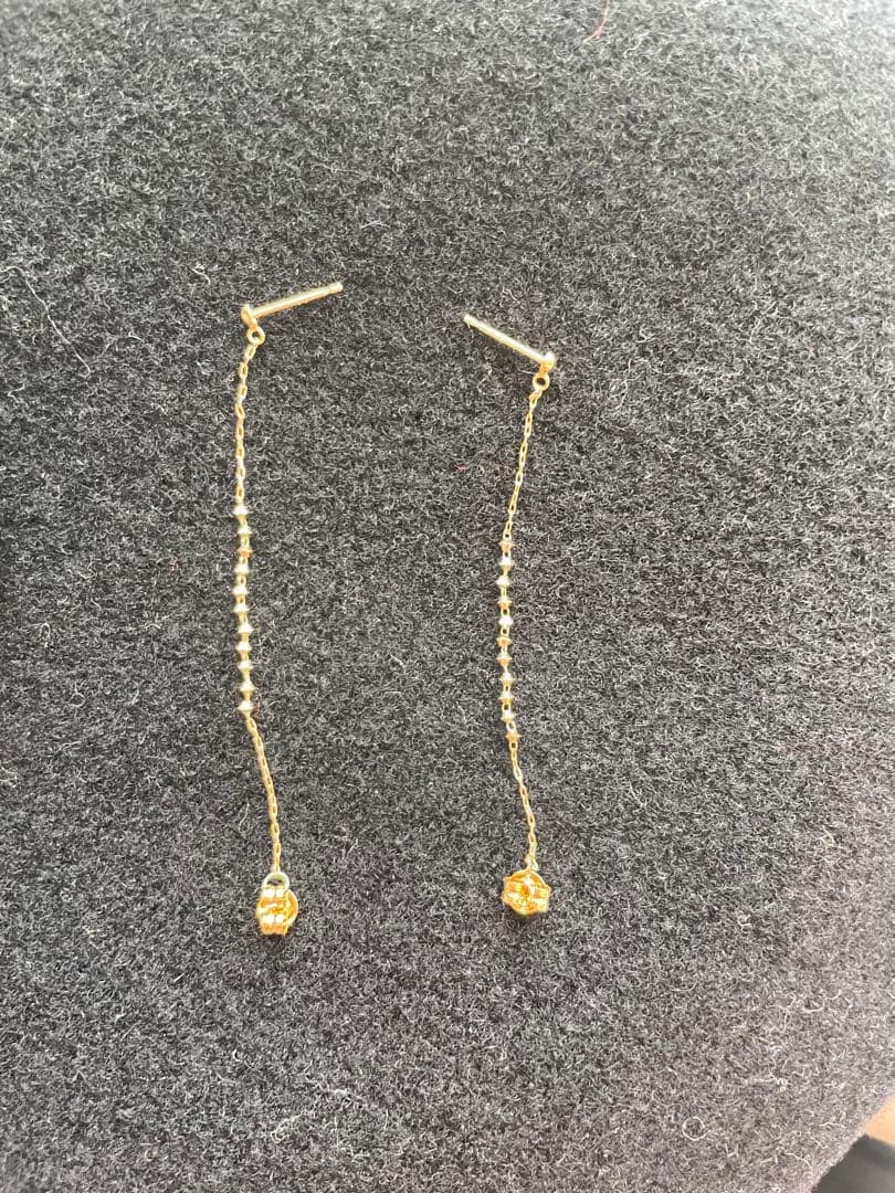 AHKAH ミモザ ピアス 18Kイエローゴールド