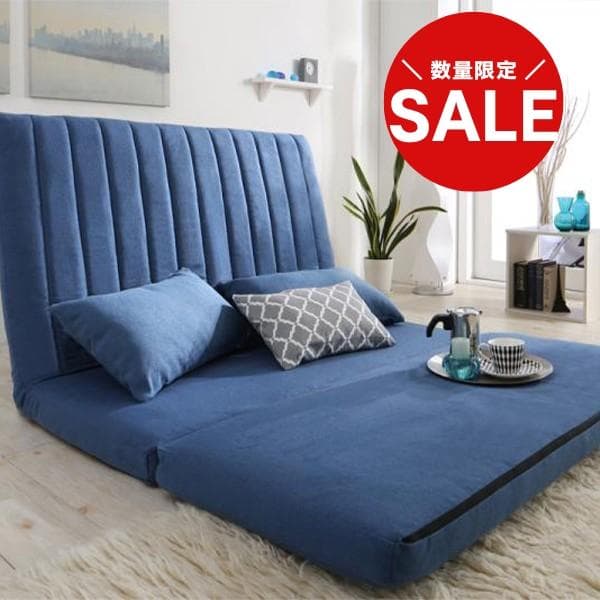 大人気！！数量限定大特価！3way ソファベッド セミダブル 120【ネイビー】