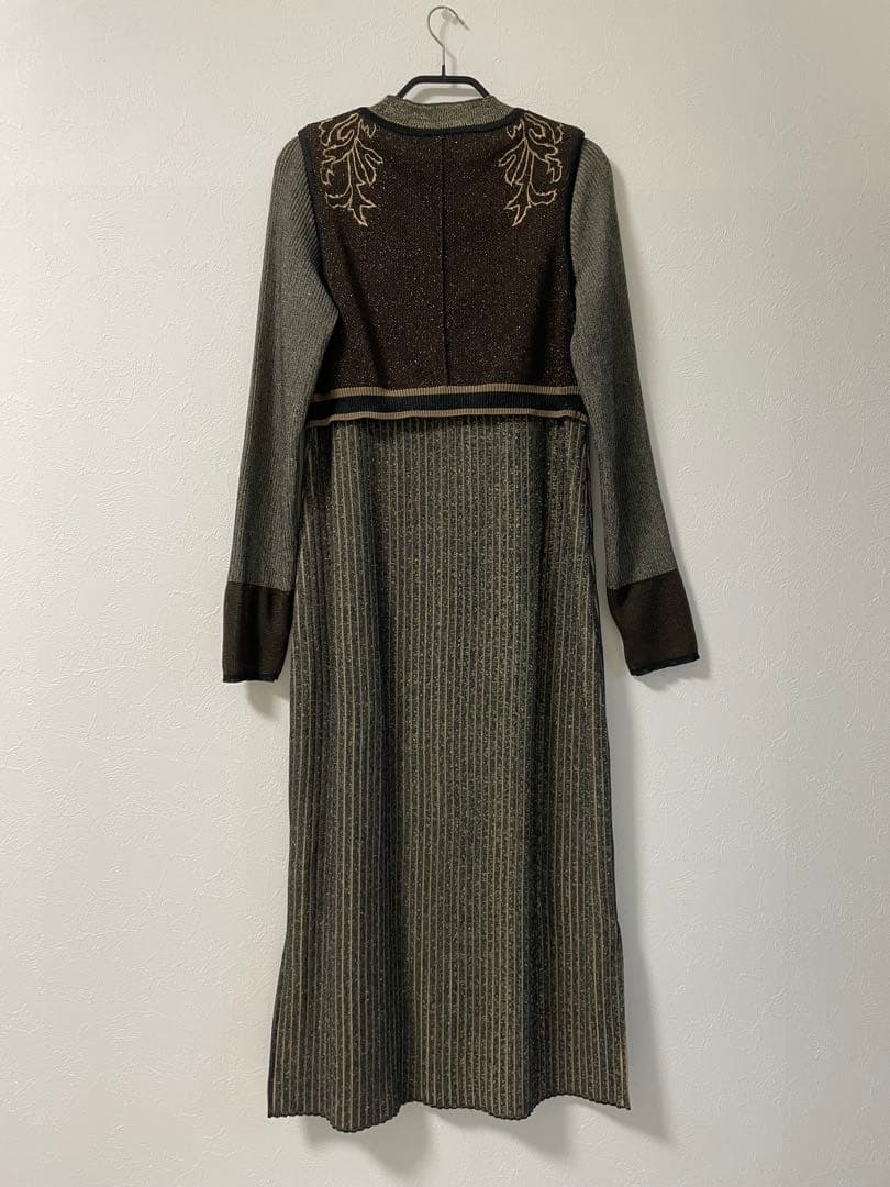 PUBLIC TOKYO エンブロイダリーニットワンピース