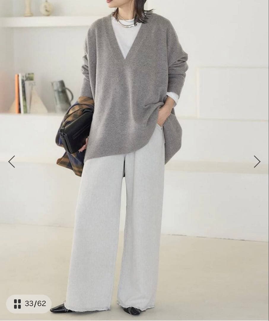 【未使用】MUSIC DEEP V ルーズプルオーバー