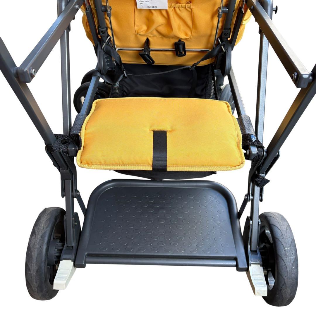 二人乗りベビーカー　ジュービー　カーブス　JOOVY イエロー　黄