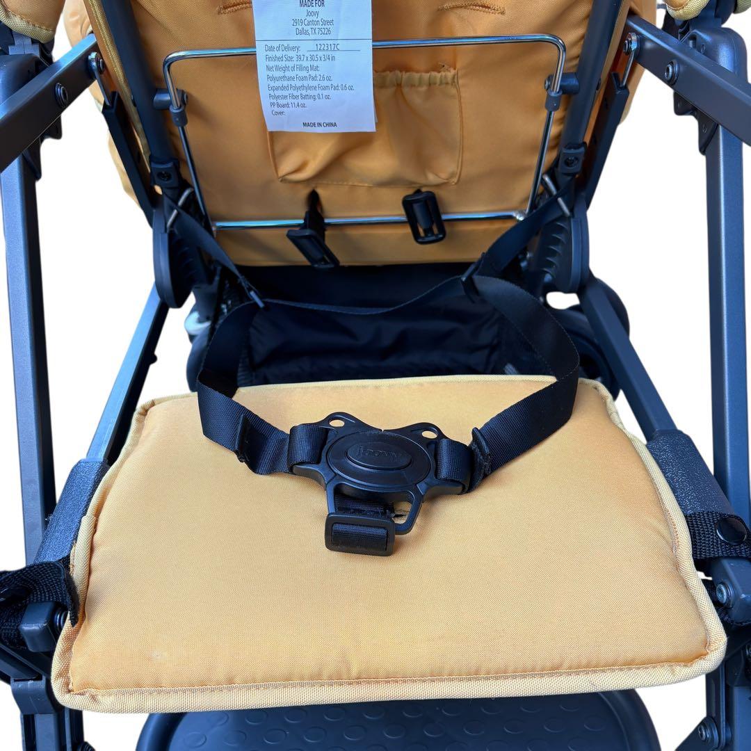 二人乗りベビーカー　ジュービー　カーブス　JOOVY イエロー　黄