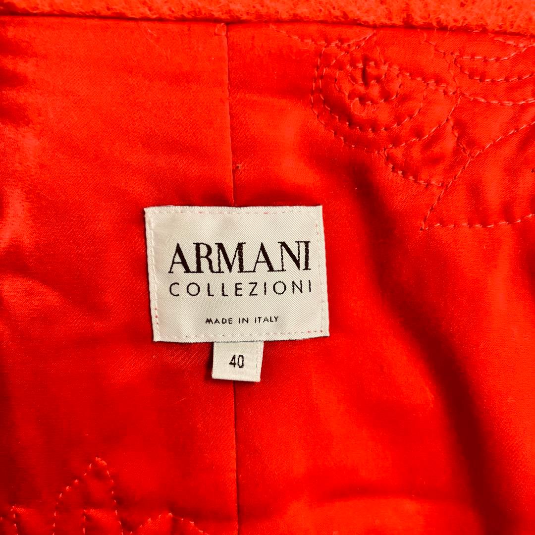 ARMANI COLLEZIONIイタリア製 最高級刺繍仕立て3way襟コート