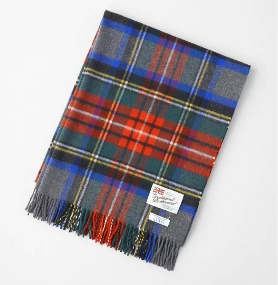 新品希少TWW◆大判カシミヤ混ストール3万グレースチュワート　検)ジョンストンズ