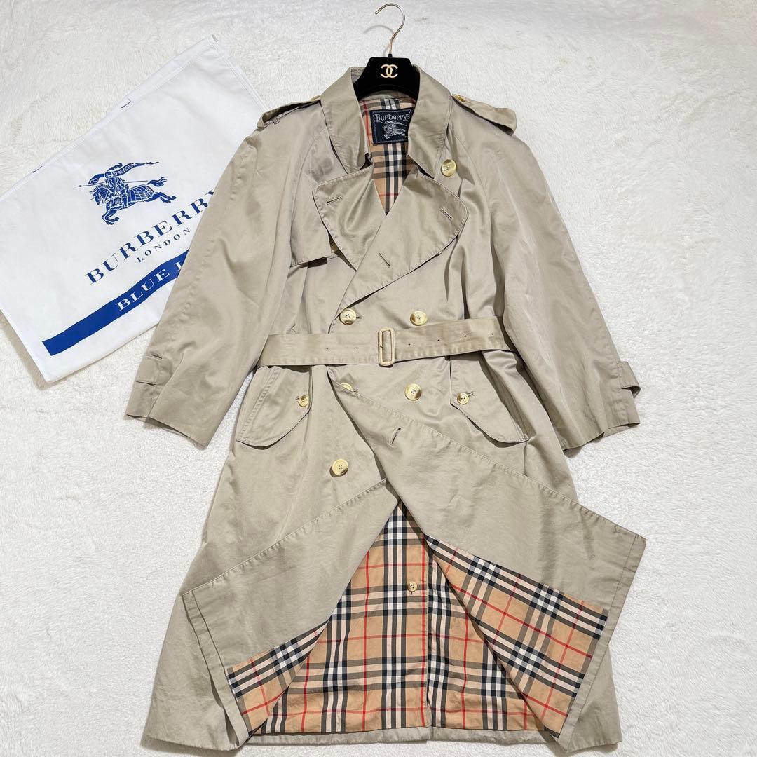 バーバリー　トレンチコート　ロング　ノバチェック　ヴィンテージ　男女兼用