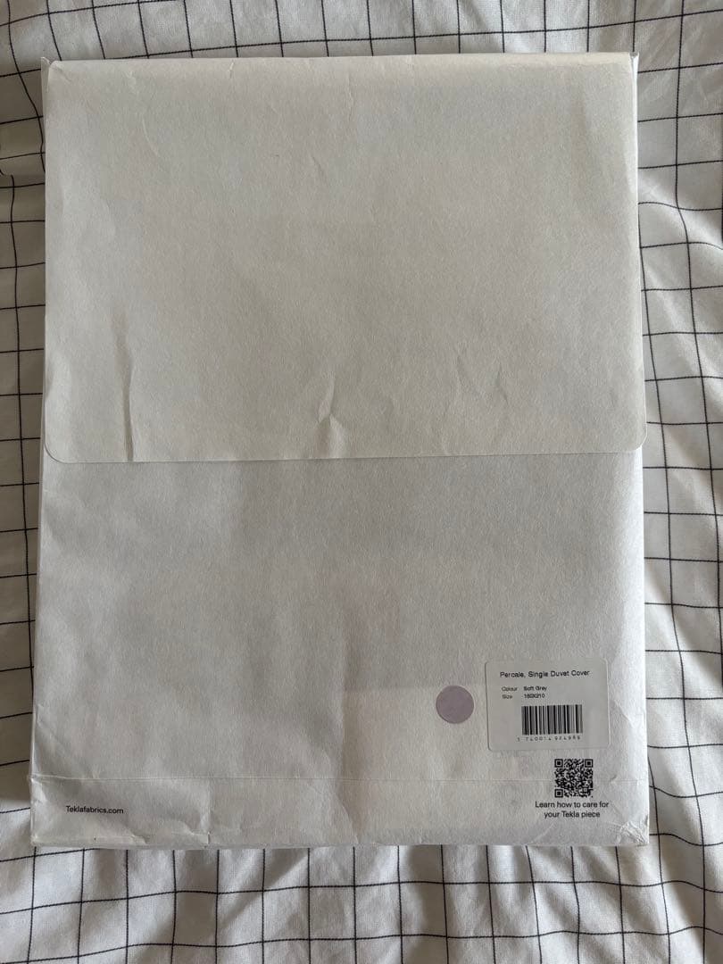 TEKLA ダブルサイズ 掛け布団カバー ソフトグレー