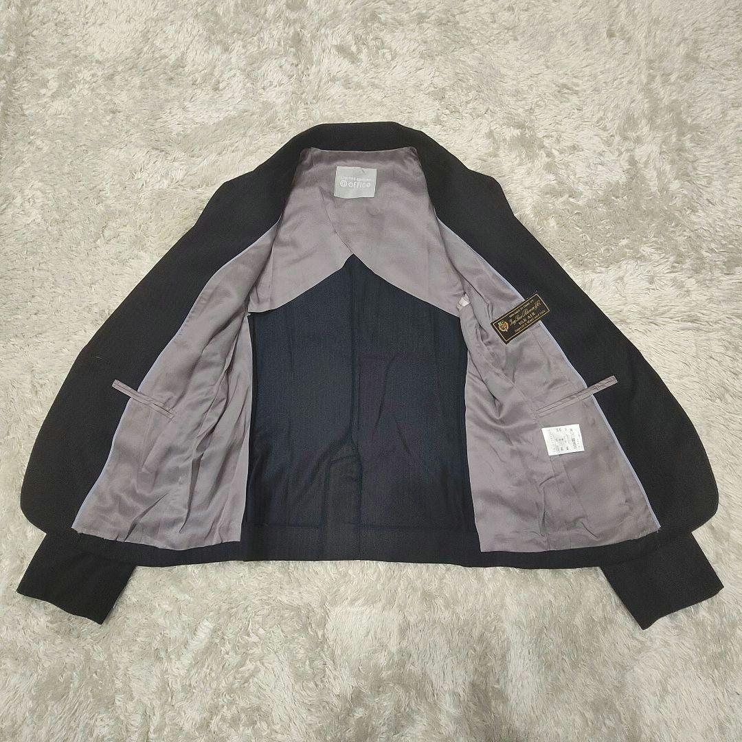 最高級 ロロピアーナ イタリア製生地 シルク混 パンツスーツ 濃紺