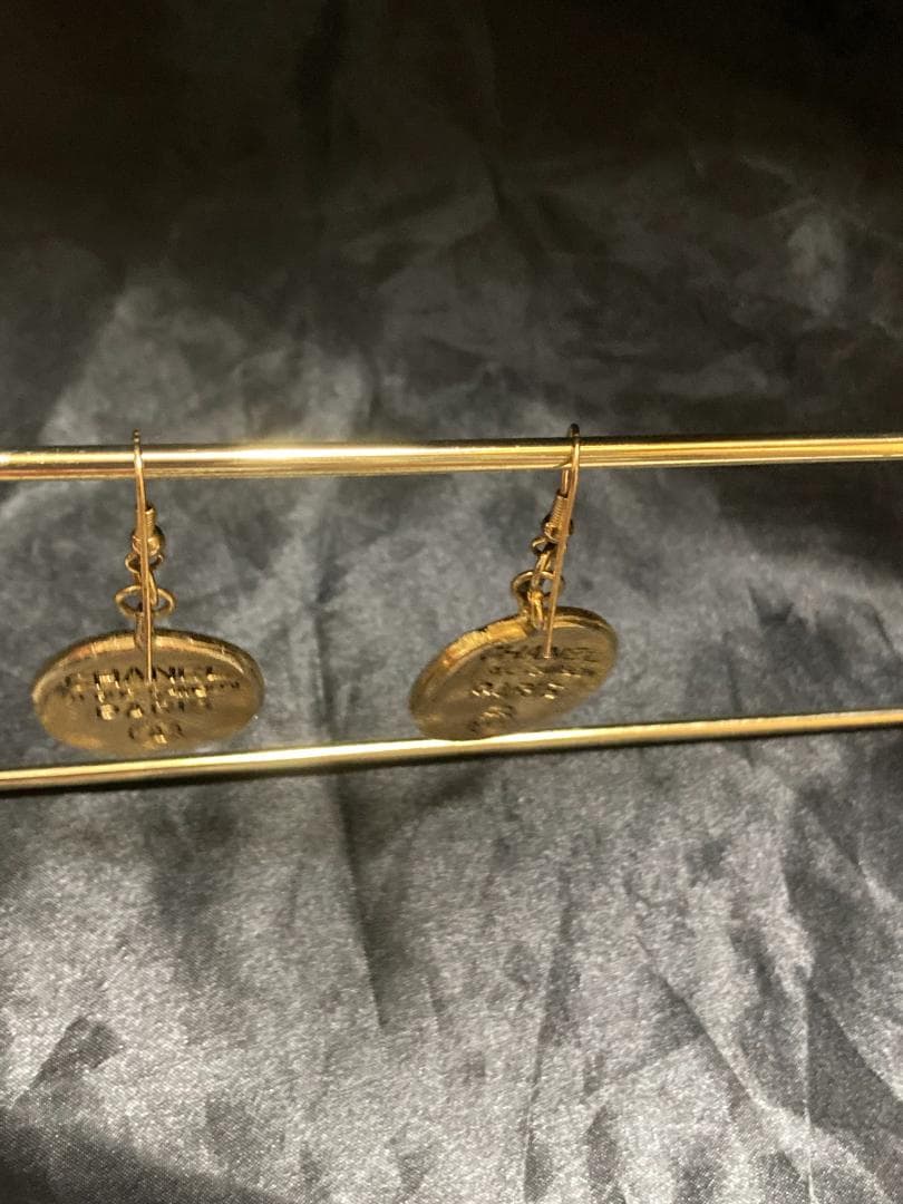 シャネル カンボン プレート ココマーク 31 フック ピアス  ゴールド