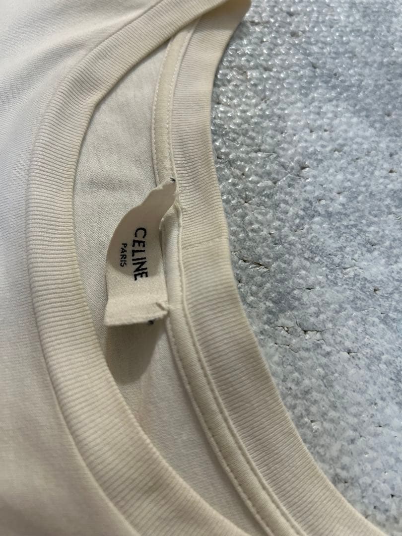 CELINE ホワイト Tシャツ