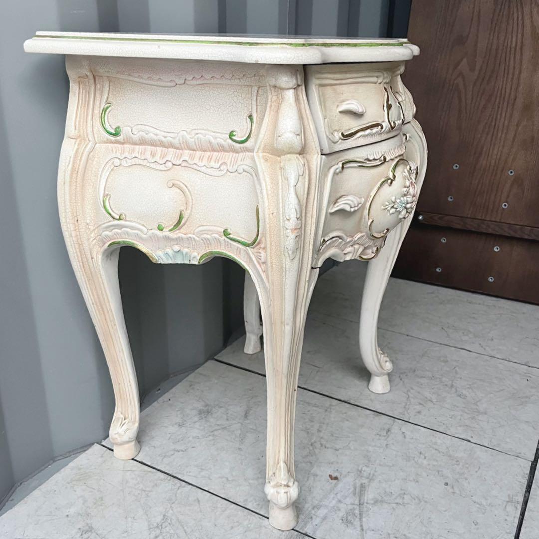 取付無料！ロココ調 ヨーロピアン 猫脚姫系おしゃれアンティークコンソールテーブル