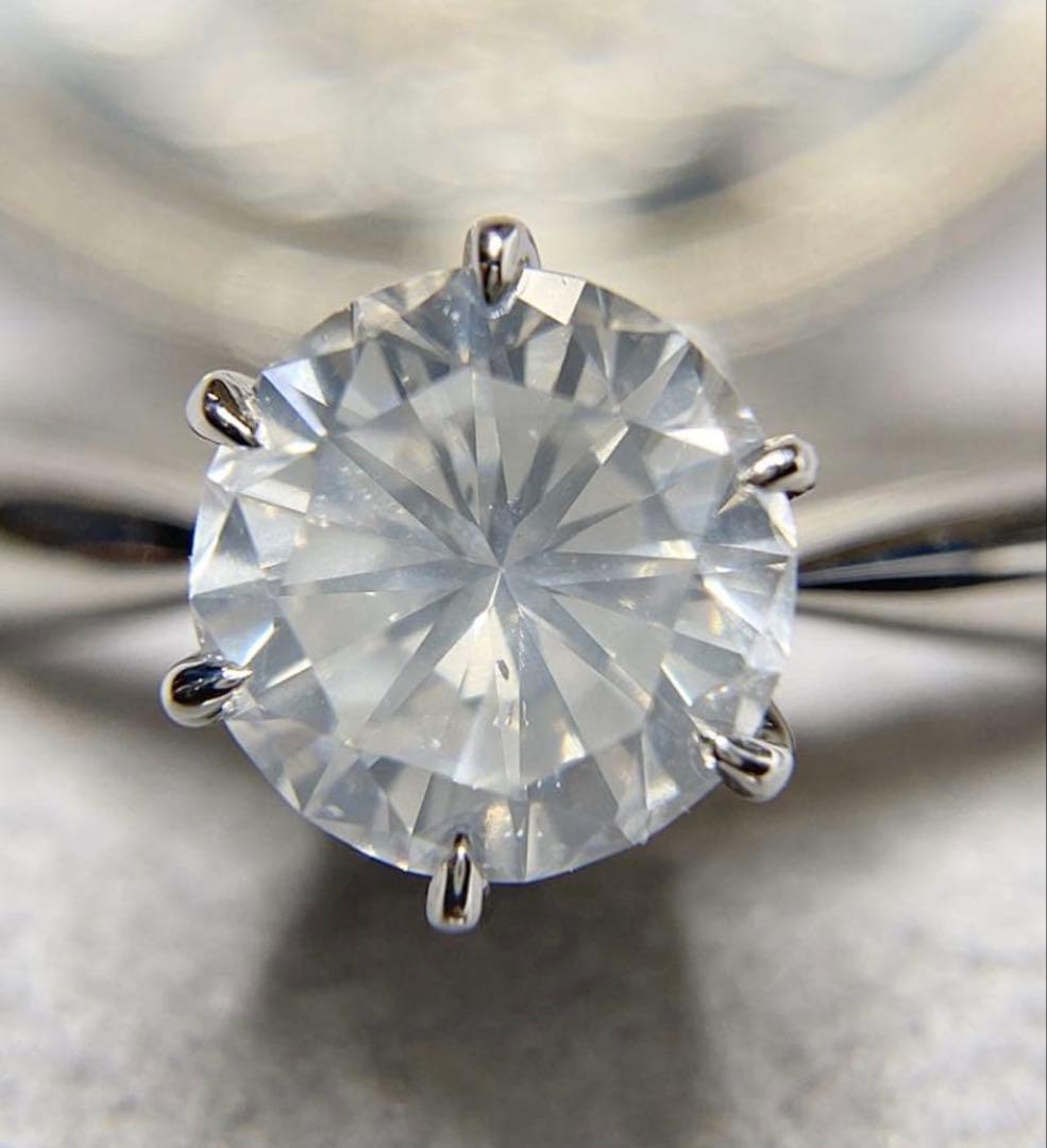 大粒ダイヤモンド1.368ct PT1000 リング