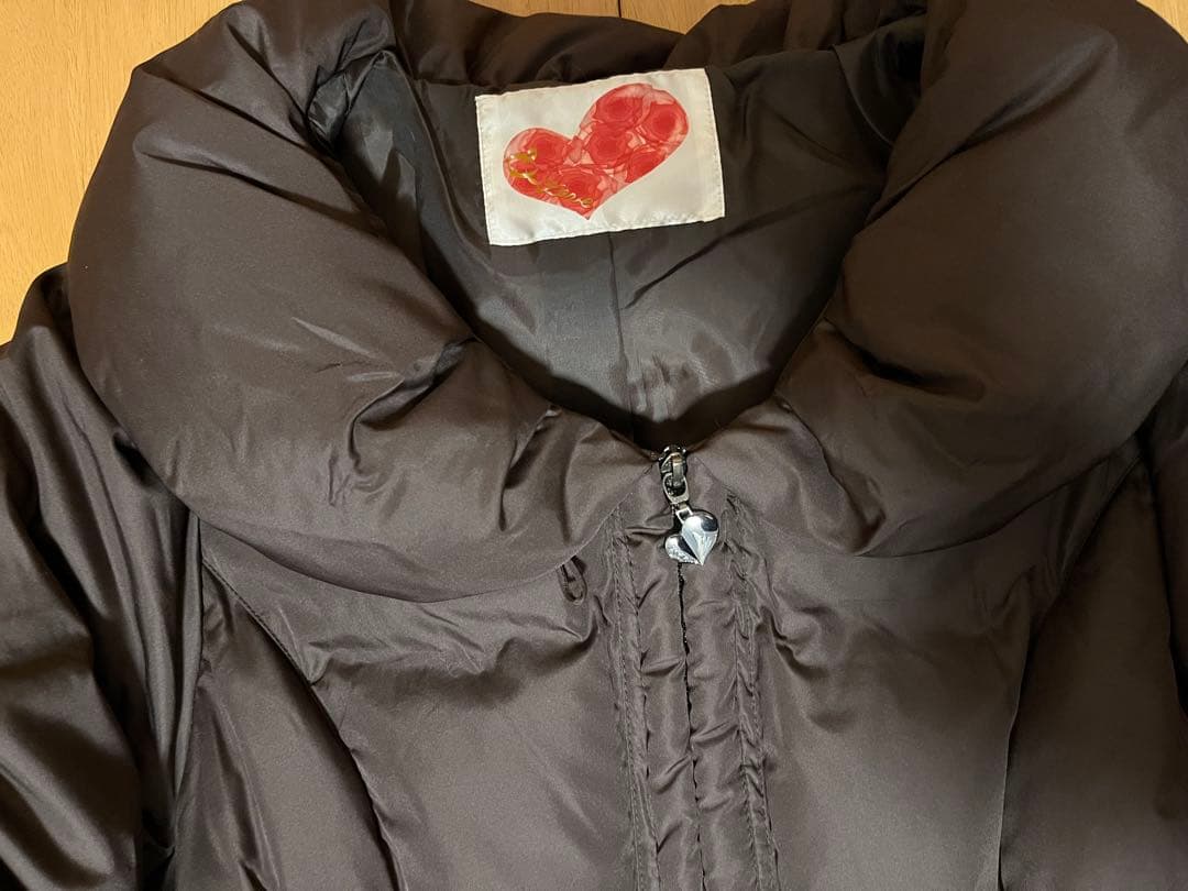 ❤️新品タグ付き＆Love❤️ダウンコート LL 美シルエット Aライン フリル