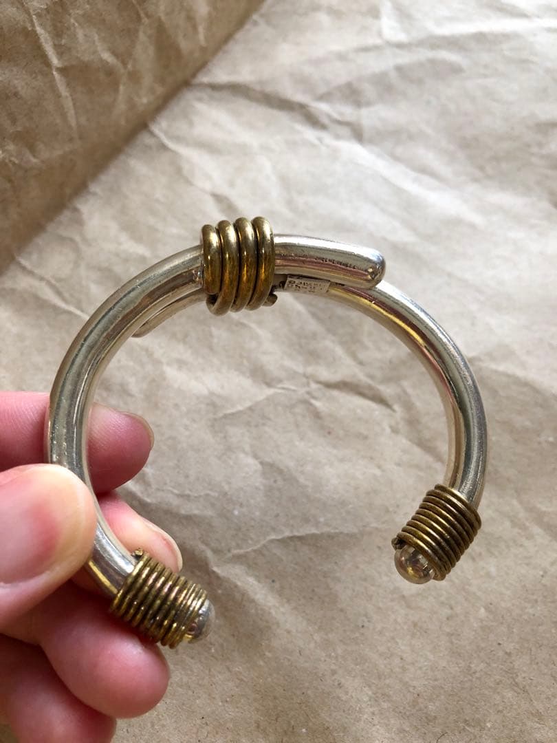 メキシコ製 925 & brass シルバーバングル