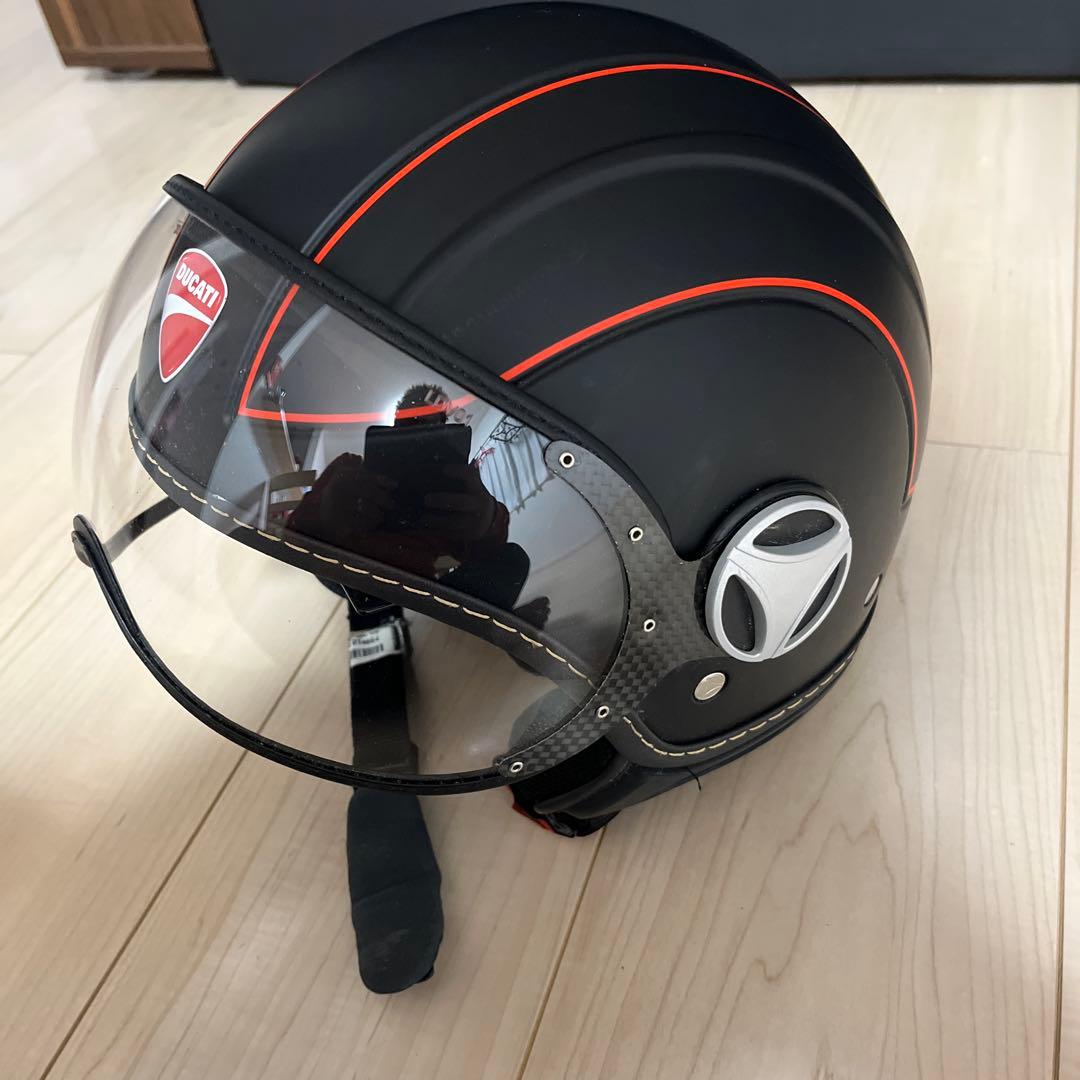 DUCATI ジェットヘルメット ブラック/レッド