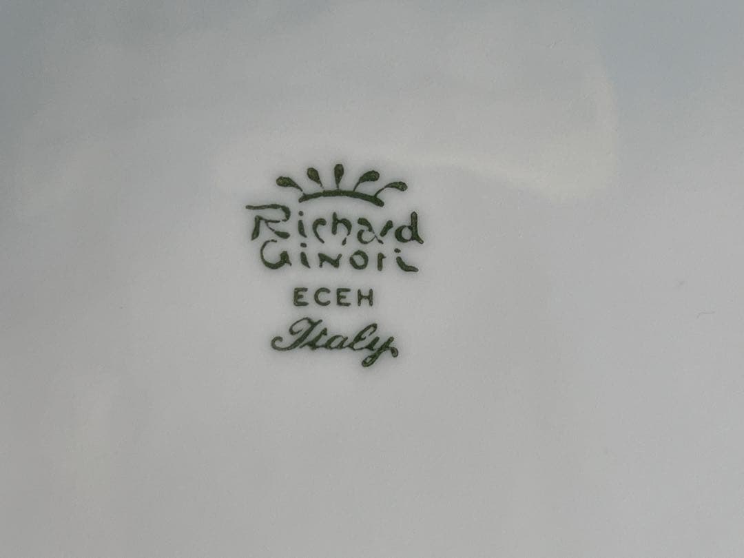 リチャードジノリ　ベッキオホワイト　ラウンドプラター　３種３枚