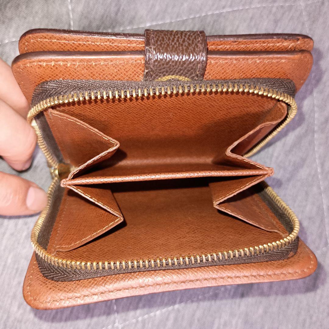 正規品 ルイヴィトン モノグラム コンパクトジップ 二つ折り財布