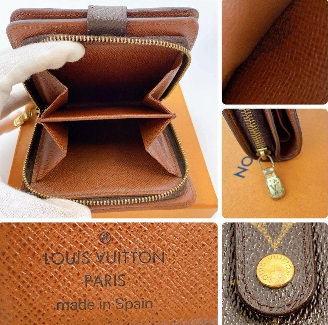 正規品 ルイヴィトン モノグラム コンパクトジップ 二つ折り財布