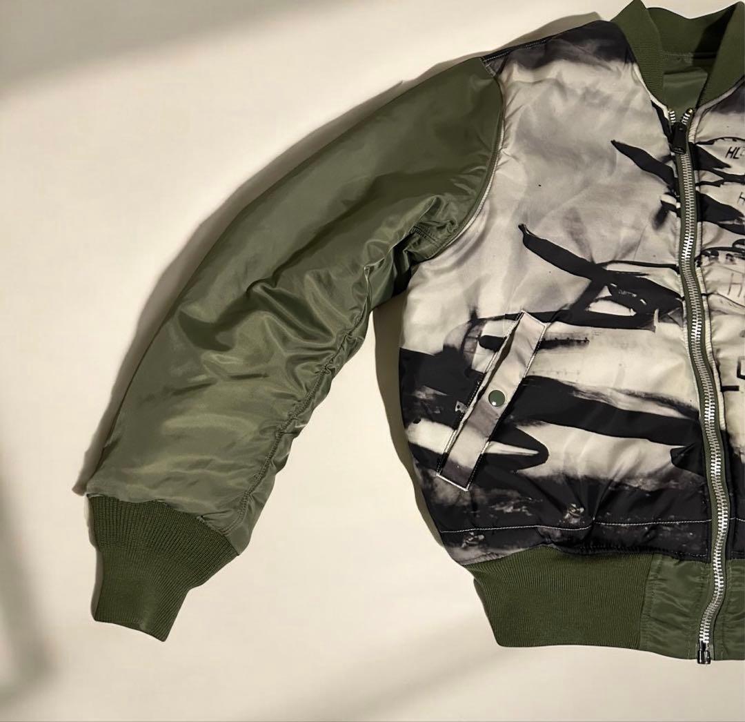 【希少】リバーシブル ALPHA MA-1 戦闘機柄 セージグリーン カーキ　M