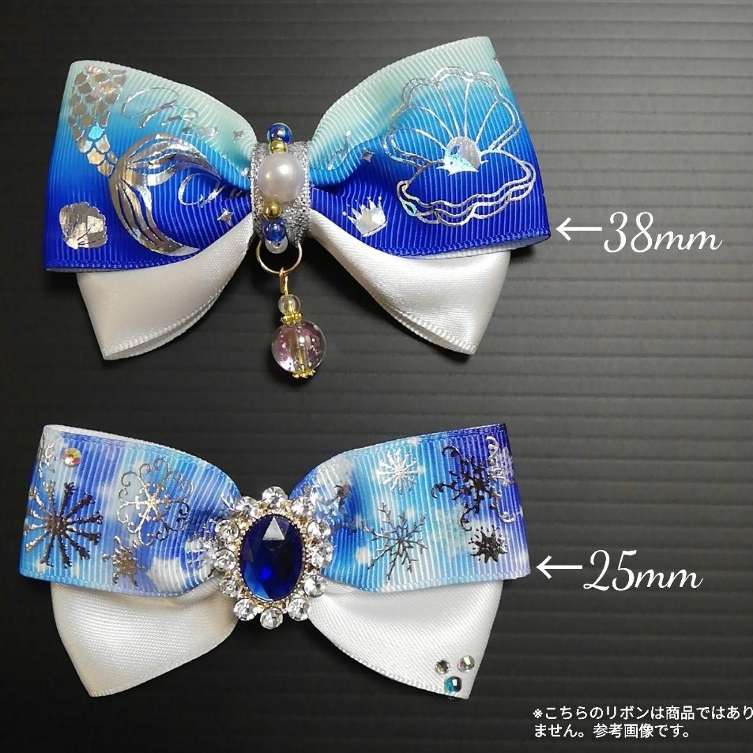 確認　ヘアゴム　リボン　1177　和柄　紫　藍　花