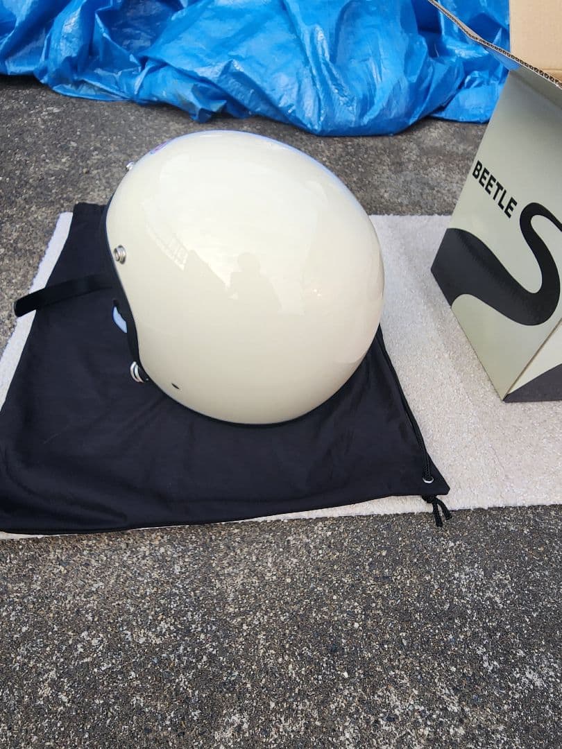 OCEANBEETLE ジェットヘルメットlac アイボリー 箱付き