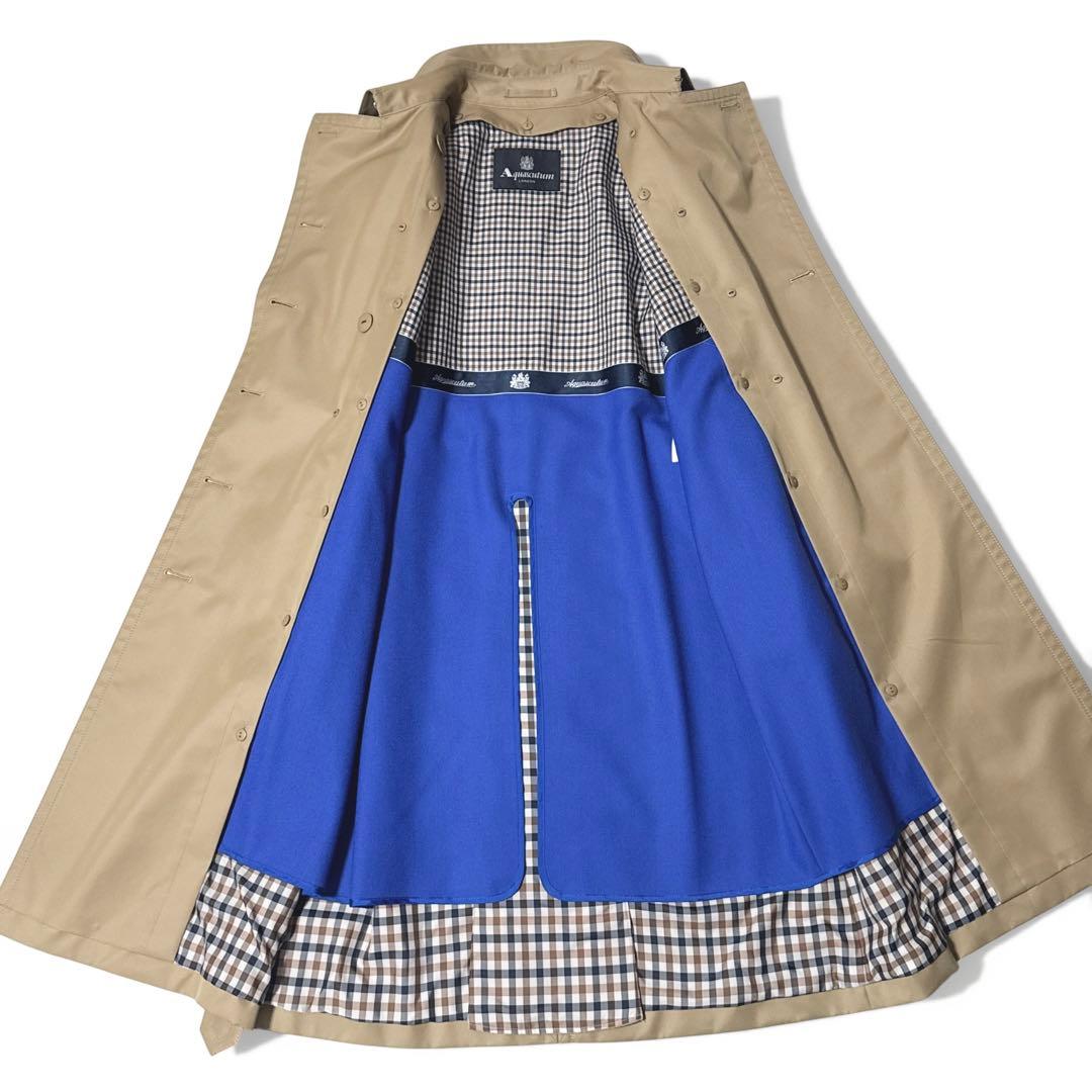 極美品✨️￥15万　アクアスキュータム　ベーシック トレンチコート ハニーベージュ