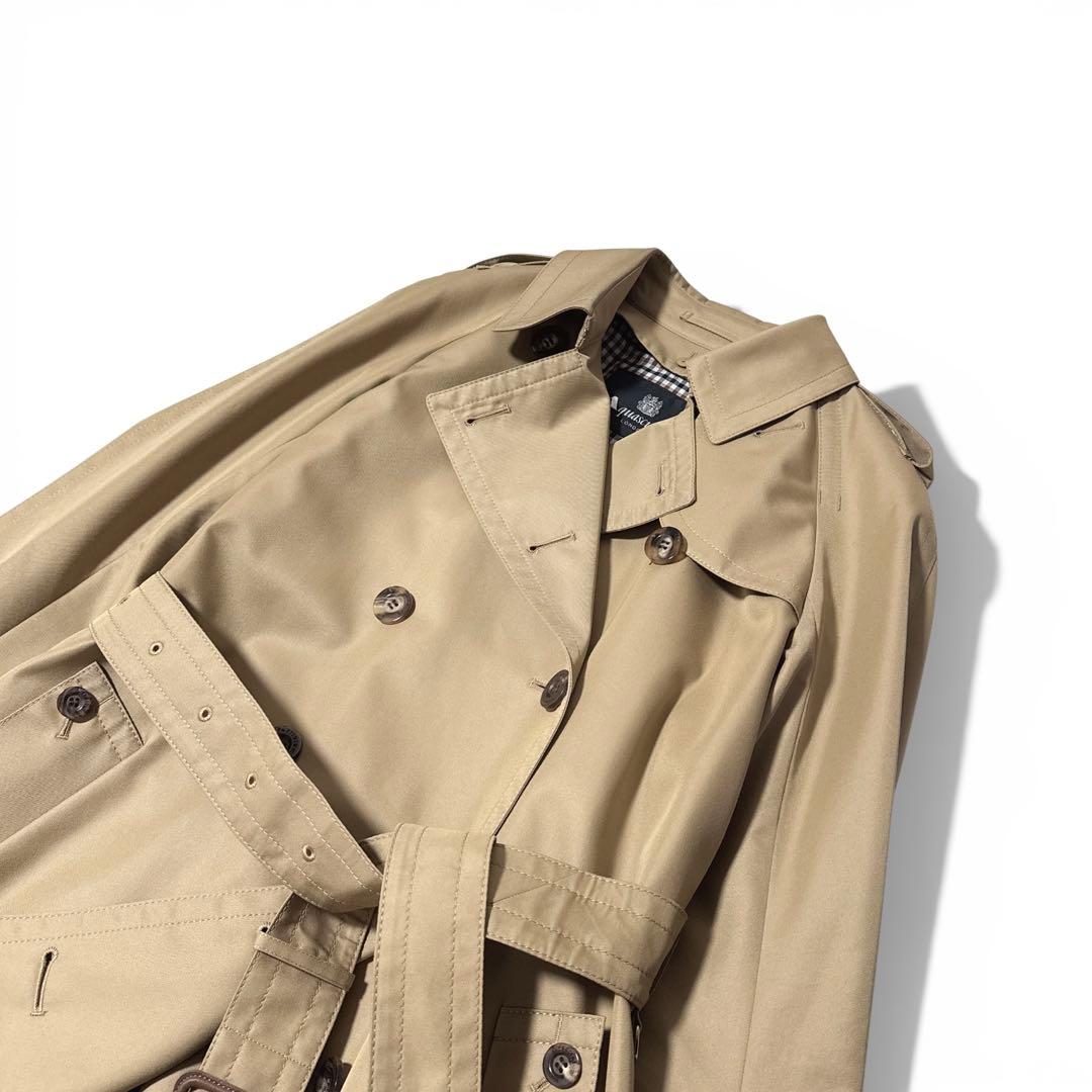 極美品✨️￥15万　アクアスキュータム　ベーシック トレンチコート ハニーベージュ