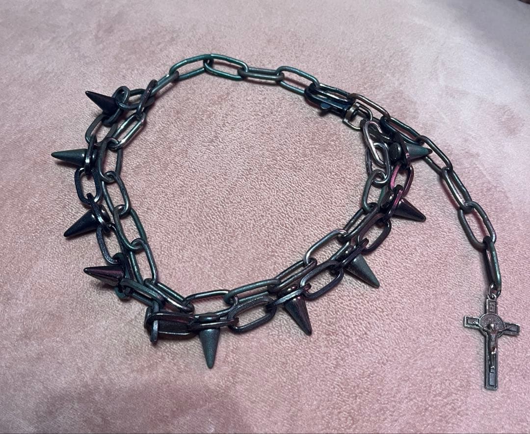 一点物 ジャンポールゴルチエハードスタッズチョーカーネックレスy2kヴィンテージ