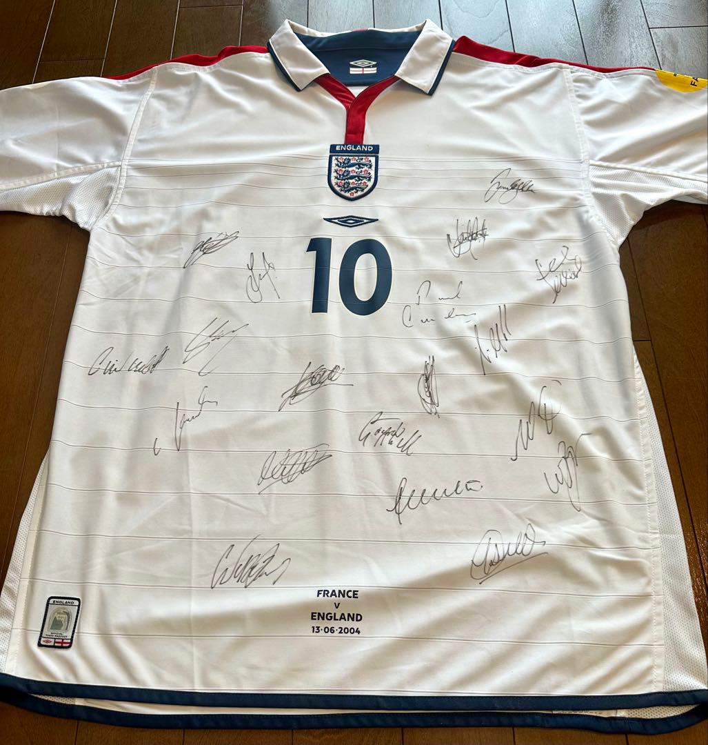 ぐてぃ様用EURO2004 イングランドVSフランス イングランド代表サイン入り