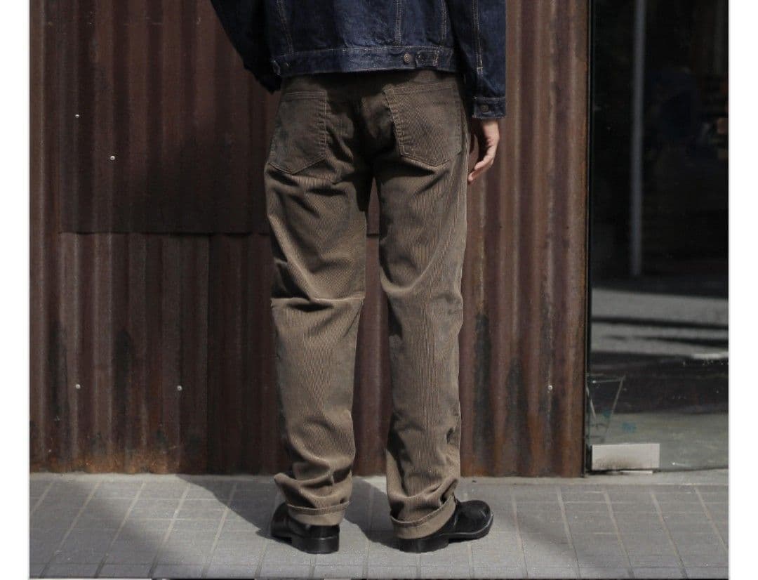 CIOTA シオタ コーデュロイ ダークブラウン ストレートパンツ