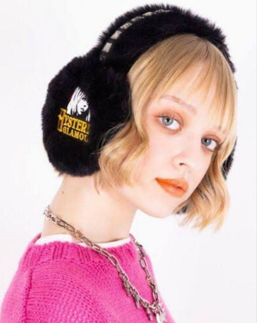 希少！HYSTERIC GLAMOUR イヤーマフラー　イヤマフ　黒　ブラック