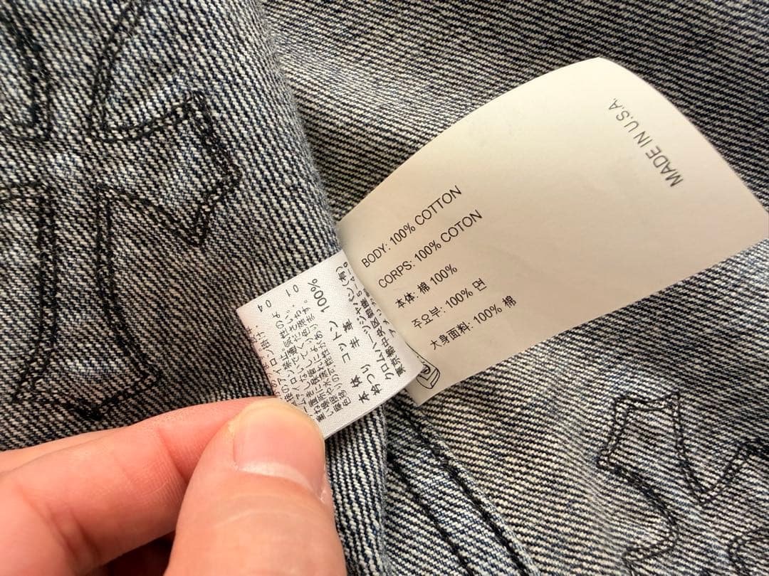 クロムハーツ 　ルーズエンド クロスパッチデニム長袖シャツ　デニムシャツ